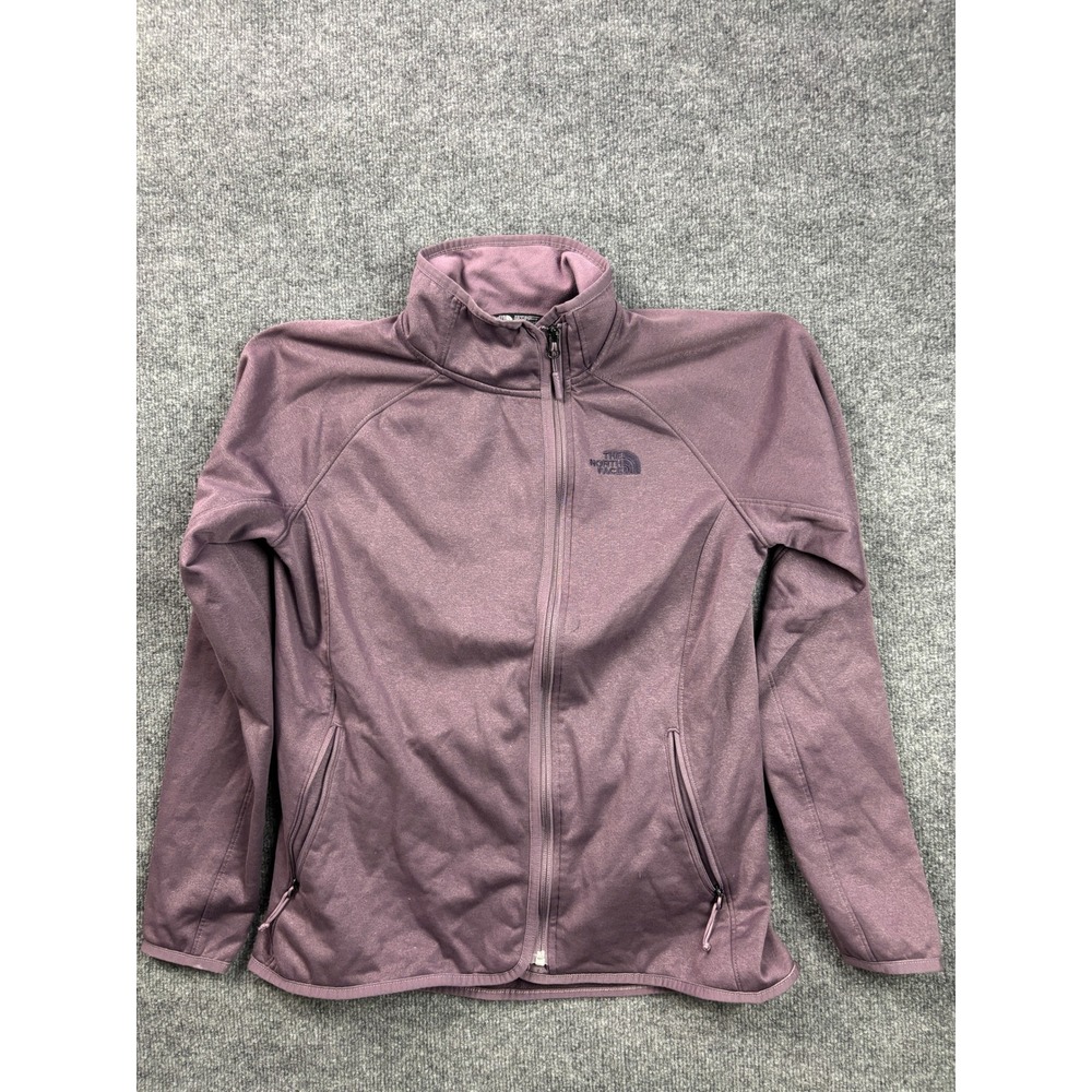 The North Face Agave Fleece Jacket Womens Large Full Zip Mock Neck Softshell